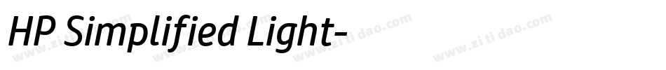 HP Simplified Light字体转换